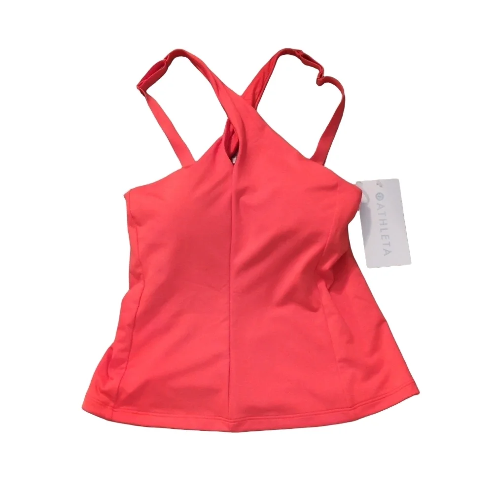 Athleta Tank Crossed Tankini Swim Top Size XS